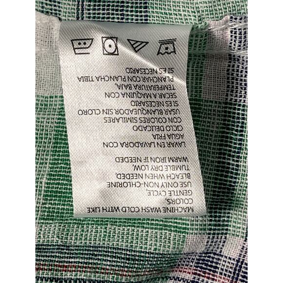 Weatherproof Vintage Men’s Washable Linen Short Sleeve Woven Shirt Green XXL - Picture 8 of 9